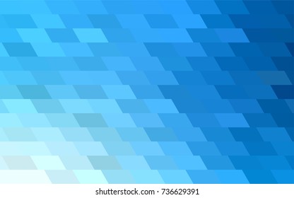 Light BLUE vector polygonal illustration consisting of rectangles. Rectangular design for your business. Creative geometric background in origami style with gradient.