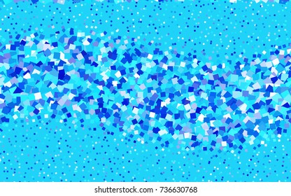 Light BLUE vector polygonal illustration consisting of rectangles. Rectangular design for your business. Creative geometric background in origami style with gradient.