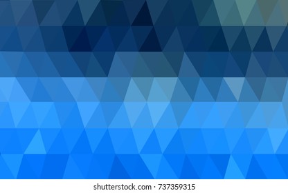 Light BLUE vector polygonal illustration, which consist of triangles. Triangular design for your business. Creative geometric background in Origami style with gradient