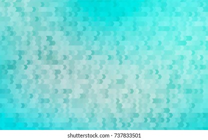 Light BLUE vector polygonal illustration, which consist of rectangles. Rectangular pattern for your business design. Geometric background in Origami style with gradient. 