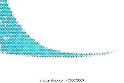 Light BLUE vector polygonal illustration, which consist of hexagons. Hexagonal design for your business. Creative geometric background in Origami style with gradient