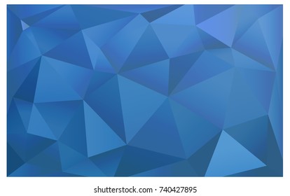 Light BLUE vector polygonal illustration, which consist of triangles. Triangular pattern for your business design. Geometric background in Origami style with gradient. 
