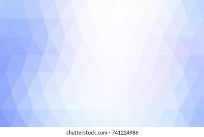 Light BLUE vector polygonal illustration, which consist of triangles. Triangular pattern for your business design. Geometric background in Origami style with gradient. 