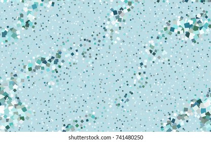 Light BLUE vector polygonal illustration, which consist of rectangles. Rectangular pattern for your business design. Geometric background in Origami style with gradient. 