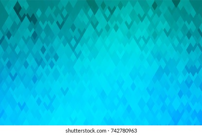 Light BLUE vector polygonal illustration, which consist of rectangles. Rectangular pattern for your business design. Geometric background in Origami style with gradient. 