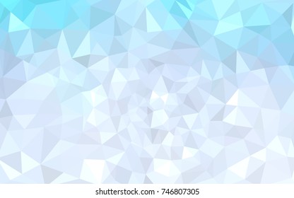 Light BLUE vector polygonal illustration, which consist of triangles. Triangular design for your business. Creative geometric background in Origami style with gradient