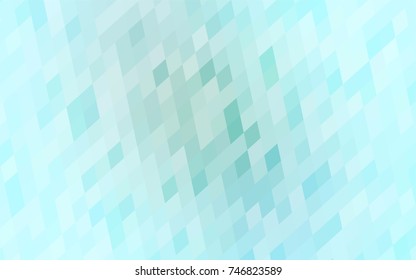 Light BLUE vector polygonal illustration consisting of rectangles. Rectangular design for your business. Creative geometric background in origami style with gradient.