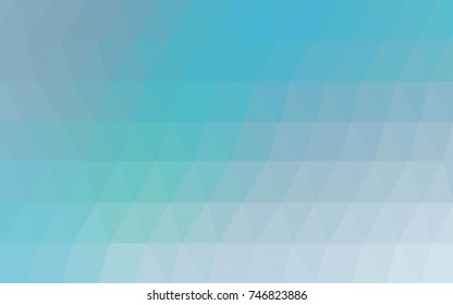 Light BLUE vector polygonal illustration, which consist of triangles. Triangular design for your business. Creative geometric background in Origami style with gradient