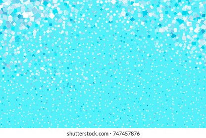 Light BLUE vector polygonal illustration, which consist of rectangles. Rectangular pattern for your business design. Geometric background in Origami style with gradient. 