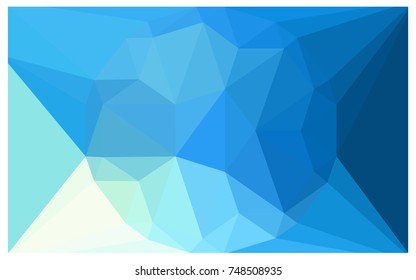 Light BLUE vector polygonal illustration, which consist of triangles with a gemstone in center. Triangular design of a huge diamond for your business. Creative geometric background of gems.