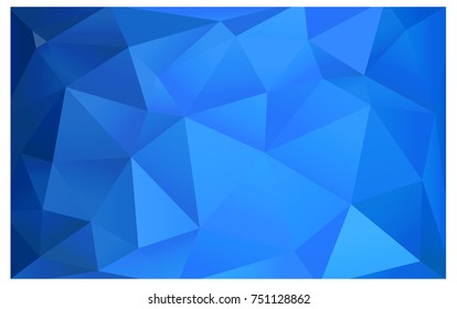 Light BLUE vector polygonal illustration, which consist of triangles. Triangular design for your business. Creative geometric background in Origami style with gradient