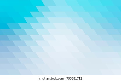 Light BLUE vector polygonal illustration consisting of rectangles. Rectangular design for your business. Creative geometric background in origami style with gradient.