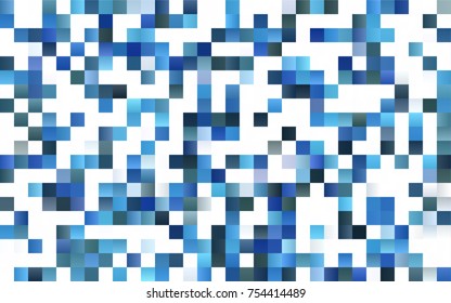 Light BLUE vector polygonal illustration, which consist of rectangles. Rectangular pattern for your business design. Geometric background in Origami style with gradient. 