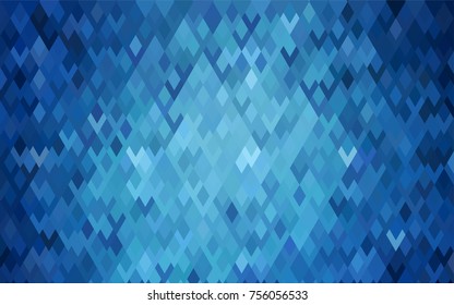 Light BLUE vector polygonal illustration, which consist of rectangles. Rectangular pattern for your business design. Geometric background in Origami style with gradient. 
