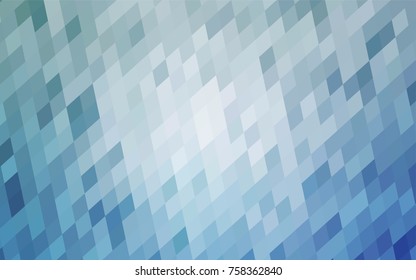 Light BLUE vector polygonal illustration consisting of rectangles. Rectangular design for your business. Creative geometric background in origami style with gradient.