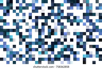 Light BLUE vector polygonal illustration, which consist of rectangles. Rectangular pattern for your business design. Geometric background in Origami style with gradient. 