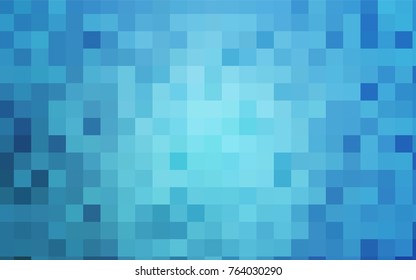 Light BLUE vector polygonal illustration, which consist of rectangles. Rectangular pattern for your business design. Geometric background in Origami style with gradient. 