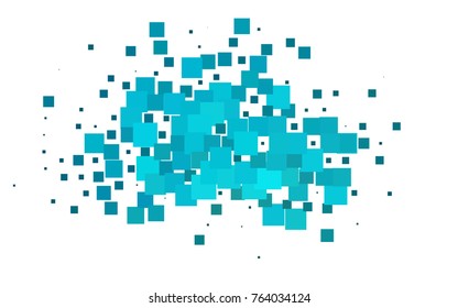 Light BLUE vector polygonal illustration, which consist of rectangles. Rectangular pattern for your business design. Geometric background in Origami style with gradient. 