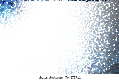 Light BLUE vector polygonal illustration consisting of rectangles. Rectangular design for your business. Creative geometric background in origami style with gradient.