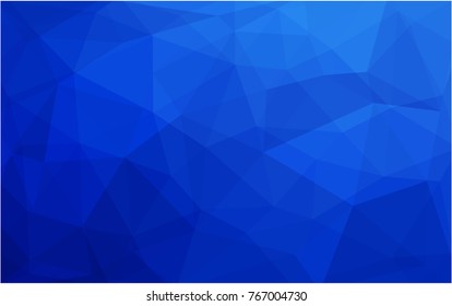Light BLUE vector polygonal illustration, which consist of triangles. Triangular pattern for your business design. Geometric background in Origami style with gradient. 
