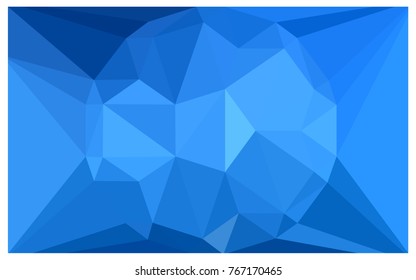 Light BLUE vector polygonal illustration, which consist of triangles with a gemstone in center. Triangular design of a huge diamond for your business. Creative geometric background of gems.