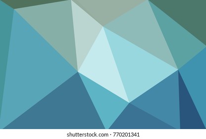 Light BLUE vector polygonal illustration, which consist of triangles. Triangular design for your business. Creative geometric background in Origami style with gradient