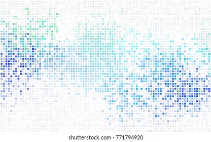 Light BLUE vector polygonal illustration consisting of rectangles. Rectangular design for your business. Creative geometric background in origami style with gradient.