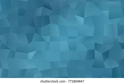 Light BLUE vector polygonal illustration, which consist of rectangles. Rectangular pattern for your business design. Geometric background in Origami style with gradient. 