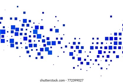 Light BLUE vector polygonal illustration consisting of rectangles. Rectangular design for your business. Creative geometric background in origami style with gradient.