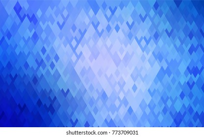 Light BLUE vector polygonal illustration, which consist of rectangles. Rectangular pattern for your business design. Geometric background in Origami style with gradient. 