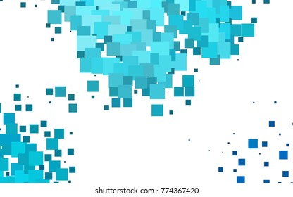Light BLUE vector polygonal illustration, which consist of rectangles. Rectangular pattern for your business design. Geometric background in Origami style with gradient. 