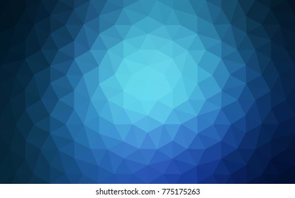 Light BLUE vector polygonal illustration, which consist of triangles. Triangular design for your business. Creative geometric background in Origami style with gradient
