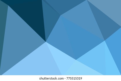 Light BLUE vector polygonal illustration, which consist of triangles. Triangular design for your business. Creative geometric background in Origami style with gradient