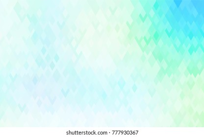 Light BLUE vector polygonal illustration, which consist of rectangles. Rectangular pattern for your business design. Geometric background in Origami style with gradient. 