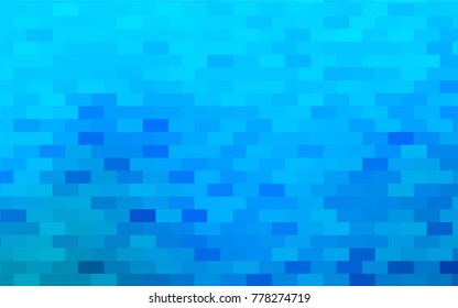 Light BLUE vector polygonal illustration, which consist of rectangles. Rectangular pattern for your business design. Geometric background in Origami style with gradient. 