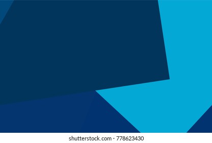 Light BLUE vector polygonal illustration, which consist of rectangles. Rectangular pattern for your business design. Geometric background in Origami style with gradient. 