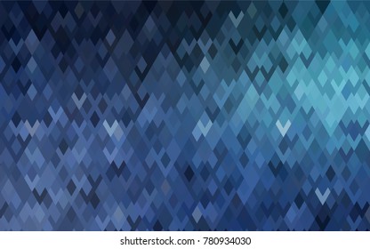 Light BLUE vector polygonal illustration, which consist of rectangles. Rectangular pattern for your business design. Geometric background in Origami style with gradient. 