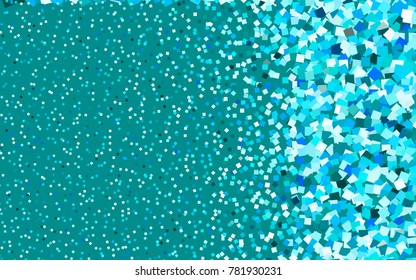 Light BLUE vector polygonal illustration, which consist of rectangles. Rectangular pattern for your business design. Geometric background in Origami style with gradient. 
