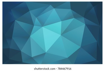 Light BLUE vector polygonal illustration, which consist of triangles. Triangular design for your business. Creative geometric background in Origami style with gradient