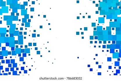 Light BLUE vector polygonal illustration consisting of rectangles. Rectangular design for your business. Creative geometric background in origami style with gradient.