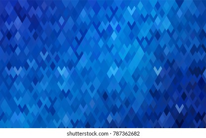 Light BLUE vector polygonal illustration consisting of rectangles. Rectangular design for your business. Creative geometric background in origami style with gradient.