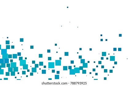 Light BLUE vector polygonal illustration, which consist of rectangles. Rectangular pattern for your business design. Geometric background in Origami style with gradient. 