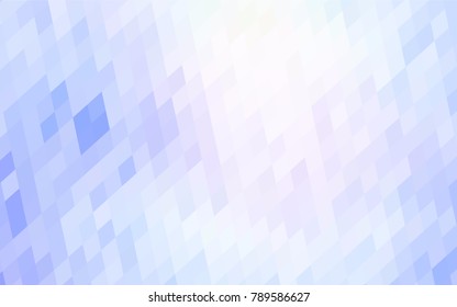 Light BLUE vector polygonal illustration, which consist of rectangles. Rectangular pattern for your business design. Geometric background in Origami style with gradient. 