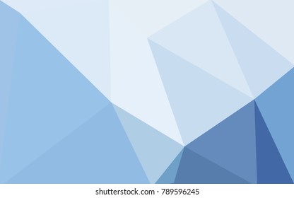 Light BLUE vector polygonal illustration, which consist of triangles. Triangular design for your business. Creative geometric background in Origami style with gradient