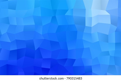 Light BLUE vector polygonal illustration, which consist of rectangles. Rectangular pattern for your business design. Geometric background in Origami style with gradient. 