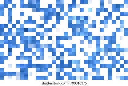 Light BLUE vector polygonal illustration, which consist of rectangles. Rectangular pattern for your business design. Geometric background in Origami style with gradient. 