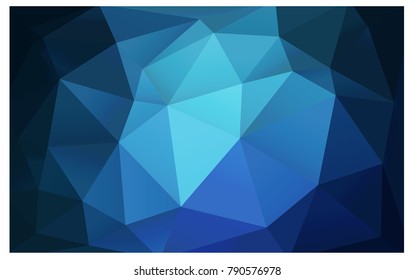 Light BLUE vector polygonal illustration, which consist of triangles. Triangular design for your business. Creative geometric background in Origami style with gradient