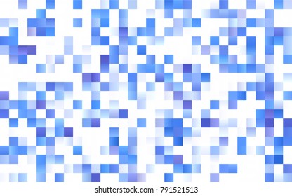Light BLUE vector polygonal illustration, which consist of rectangles. Rectangular pattern for your business design. Geometric background in Origami style with gradient. 
