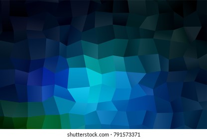 Light BLUE vector polygonal illustration consisting of rectangles. Rectangular design for your business. Creative geometric background in origami style with gradient.