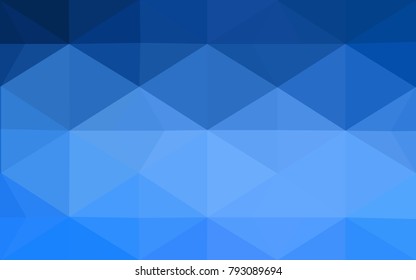 Light BLUE vector polygonal illustration, which consist of triangles. Triangular design for your business. Creative geometric background in Origami style with gradient